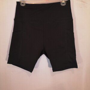 Sho Sho Ladies Higher Waist Black Athletic Shorts